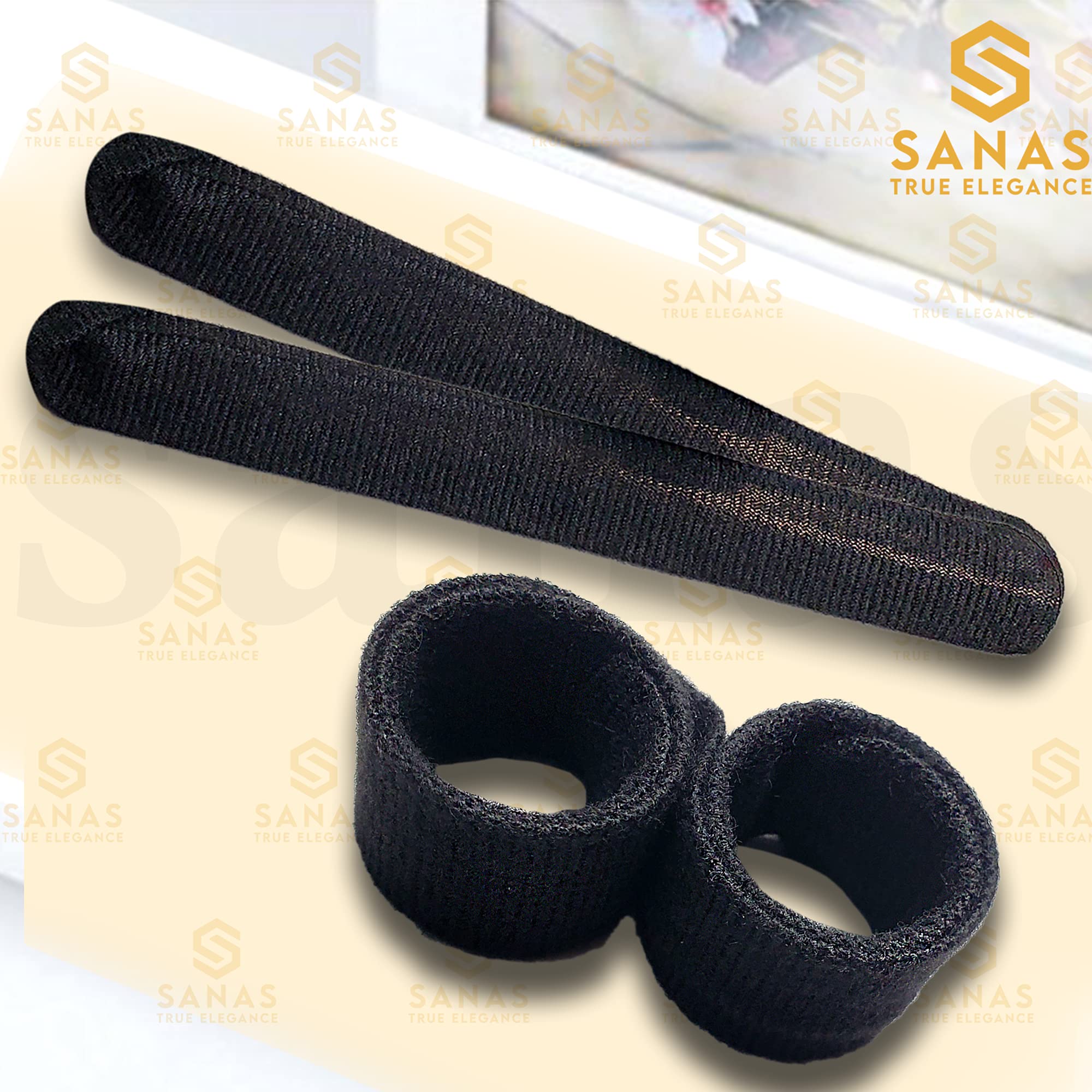 Professional Black Donut Bun Hair Wrap - Trendy French Twist Styling Accessory for Women & Girls | Perfect for Updos, Ponytails & Fashion Hairstyles