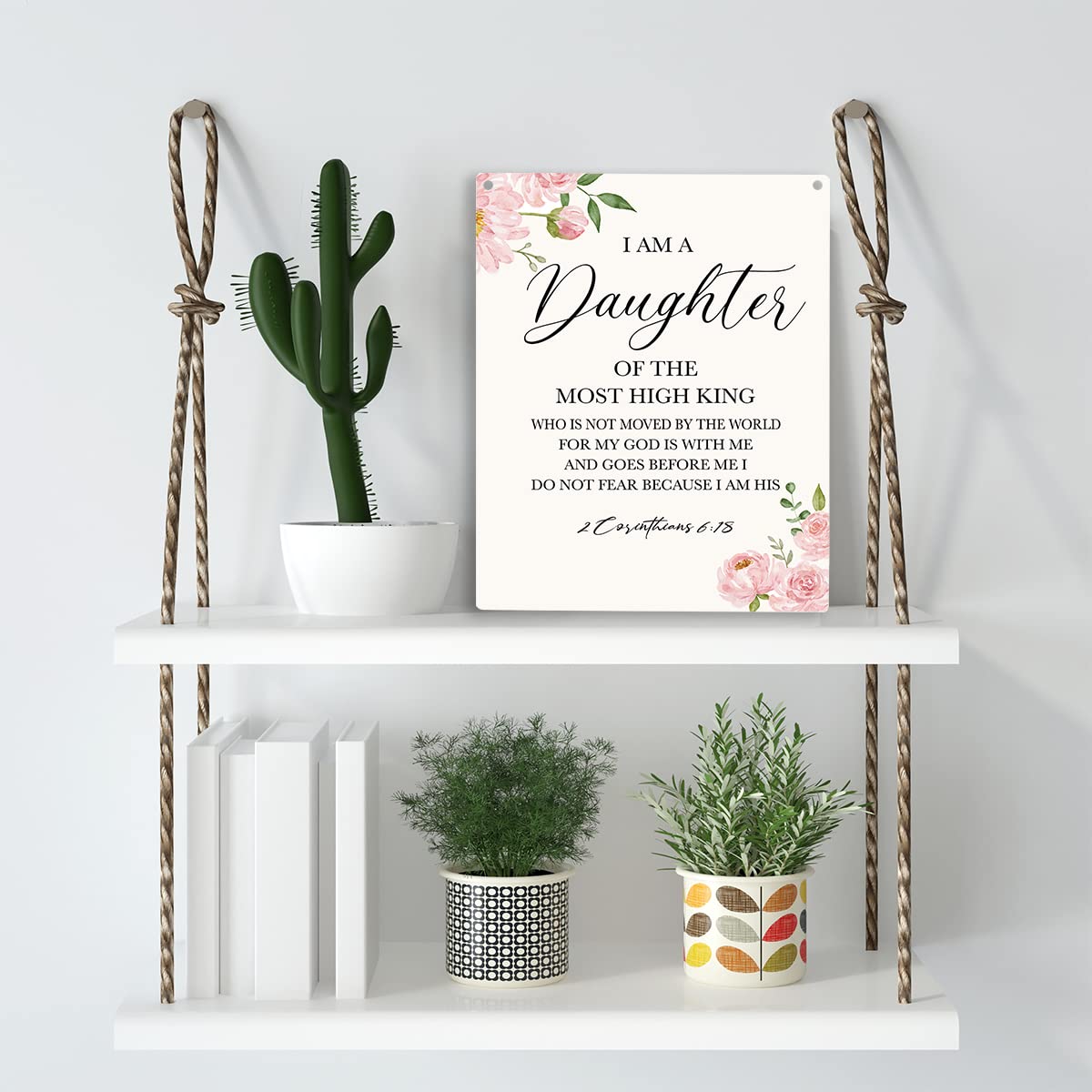 Daughter of the Most High King Wooden Wall Art - 8x10 Inch Inspirational Christian Gift for Women & Girls - Bible Verse Nursery Decor, Religious Home Sign - Perfect for Bedroom, Church & Spiritual Encouragement