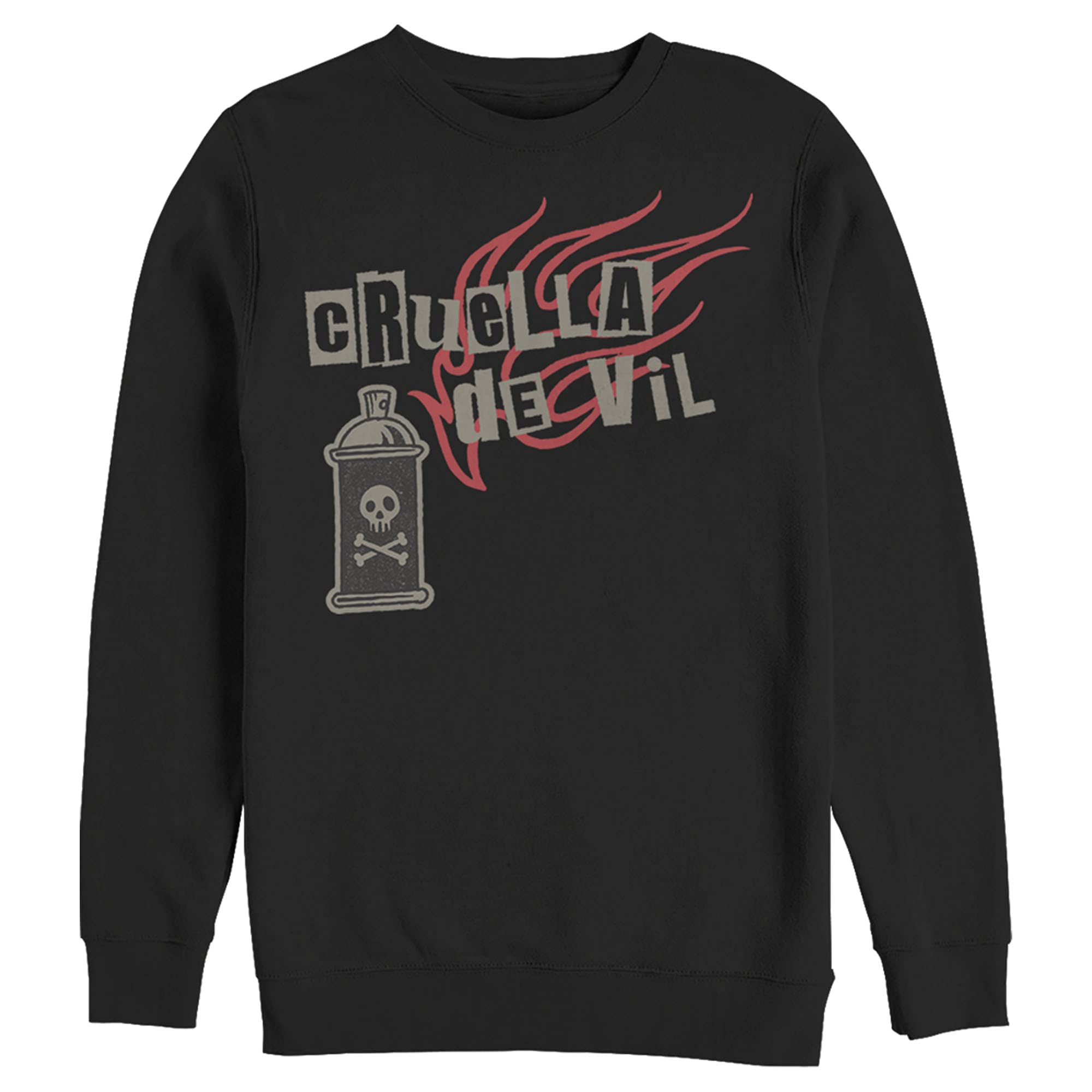 Men's Cruella Spray Flames Logo Sweatshirt - Casual Streetwear Style