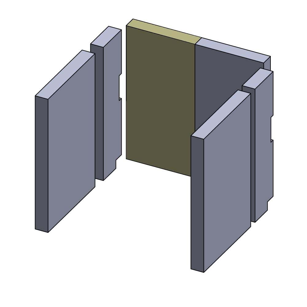 Wamsler Fireplace Back Panel Stone - 320x160x30mm Refractory Fireproof Heat-Resistant Chamotte Brick - Compatible with Wamsler Stove Models - Perfect for Fireplace Repair & Wood Burning Stove Maintenance