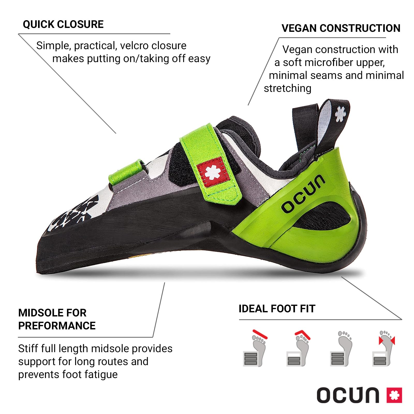 Ocun Jett QC Bouldering Shoe - High-Performance Rock Climbing Shoes for Men & Women | Perfect for Indoor & Outdoor Climbing, Gym Training & Boulder Problems