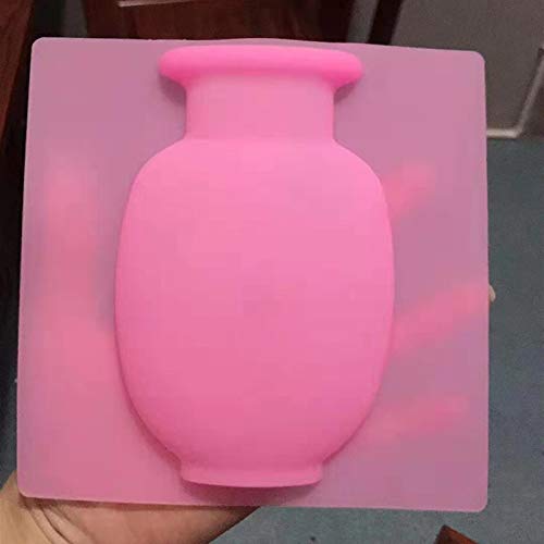 3 Pack Reusable Silicone Sticky Wall-Mounted Flower Vase - Pink Decorative Hanging Vase for Home, Office & Wedding Decor - Perfect for Bathroom, Living Room & Workspace Decorations