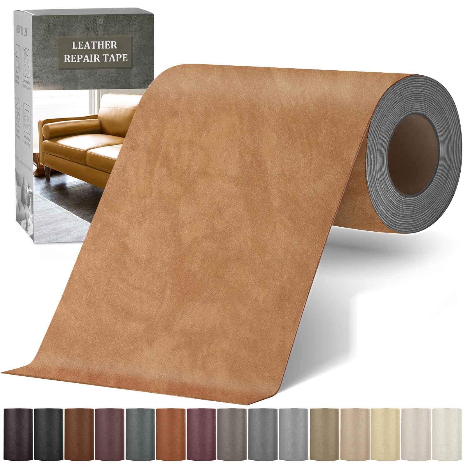 Self-Adhesive Leather Repair Patch Kit - 4