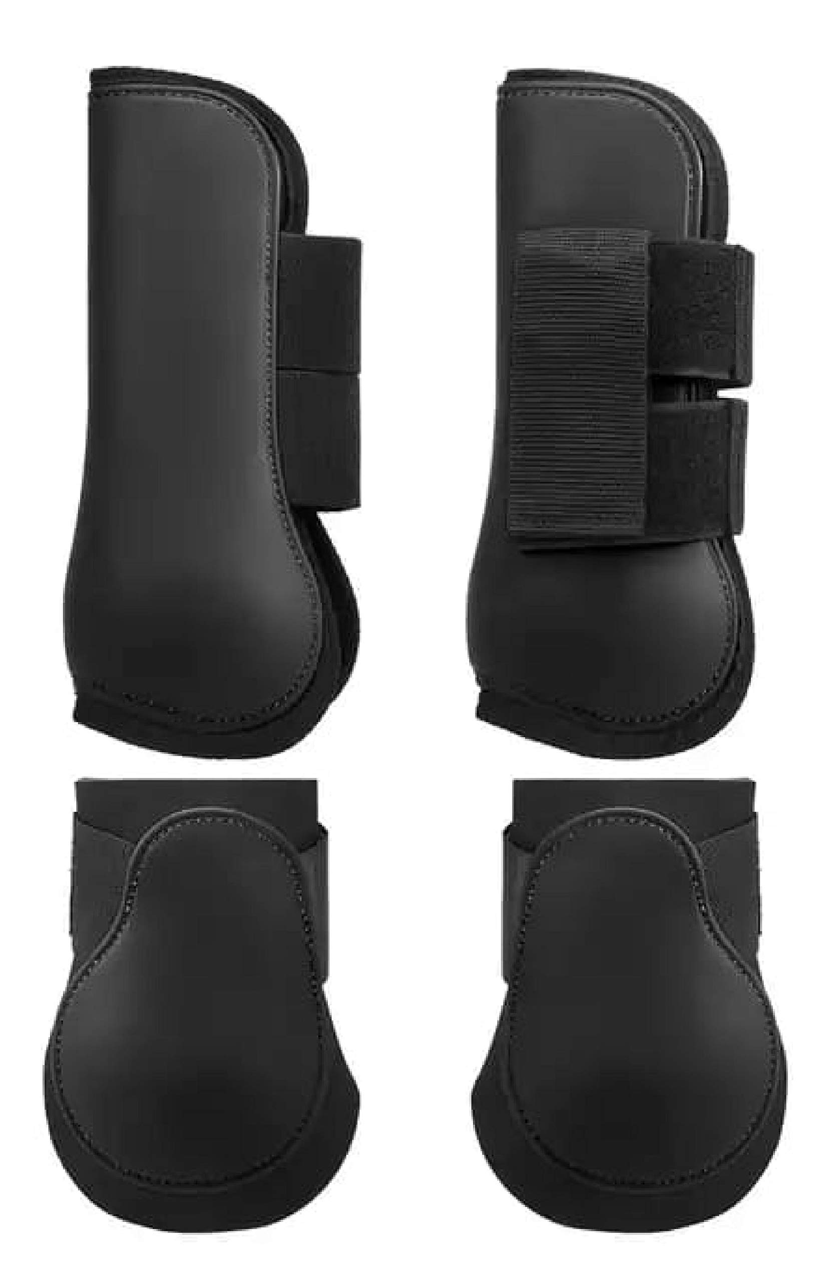 Premium Horse Tendon Boots & Bell Boots Combo Pack - Protective Leg Gear for Jumping, Training & Riding - Durable Support for Show Horses & Equestrian Sports