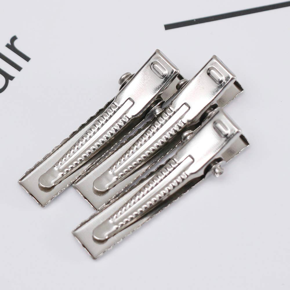 150 Pcs Silver Metal Alligator Hair Clips - Single Prong Hair Clips with Teeth for Hair Bows, DIY Crafts, Salon Styling & Hair Accessories (Great for Wedding, Party, Cosplay & Daily Hairstyling)