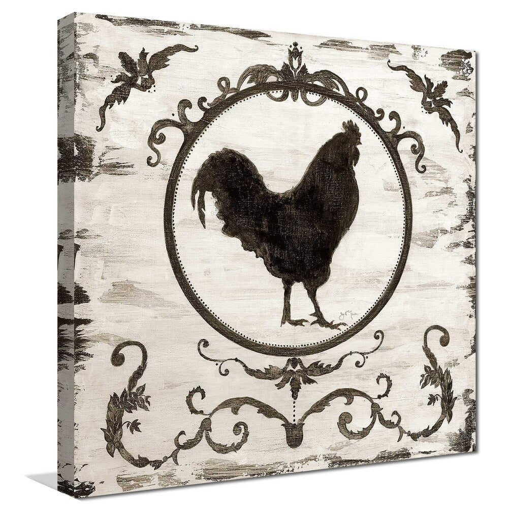 Berkshire Rooster Canvas Print by Tava Studios - Brown Wall Art Decor for Living Room, Bedroom & Office