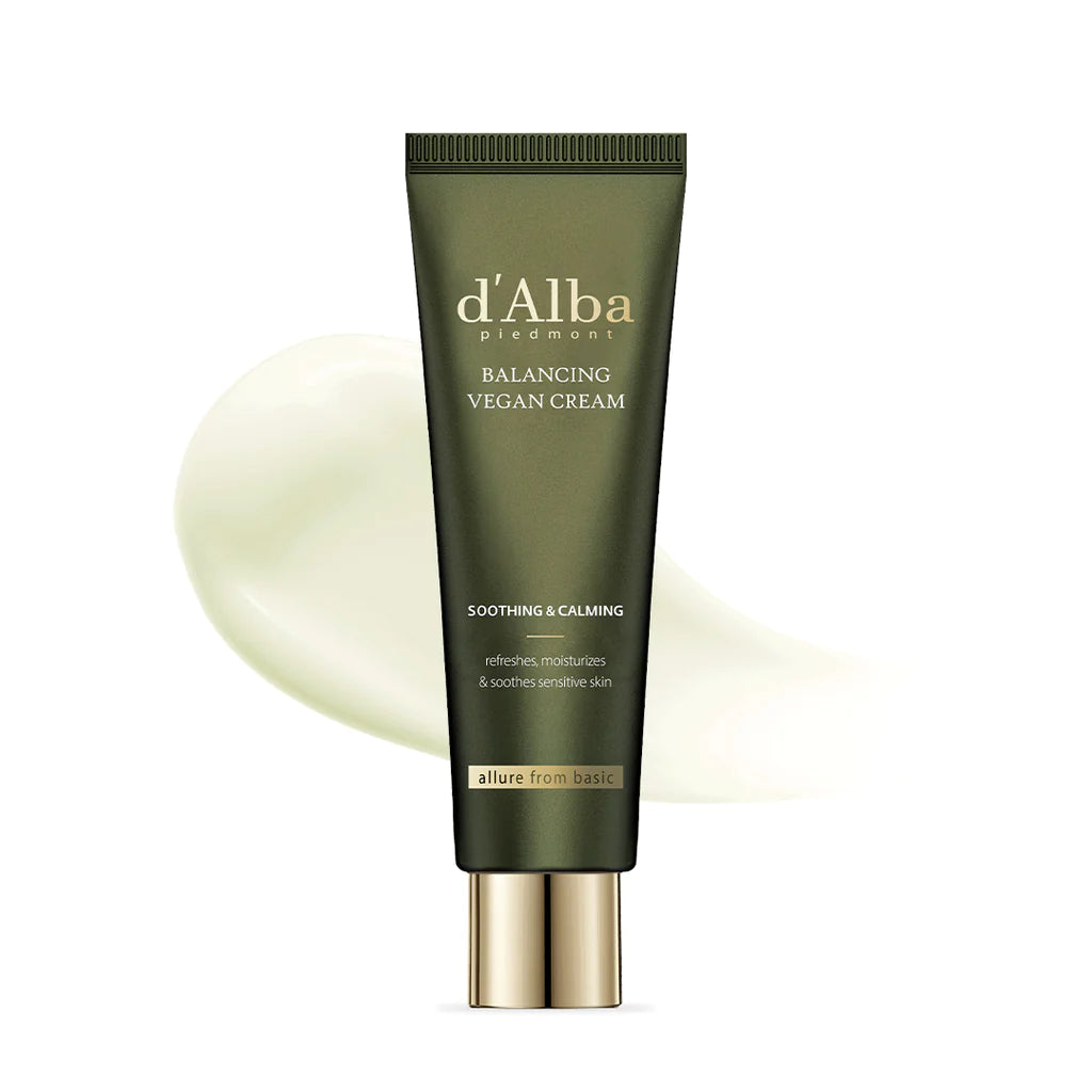 d'Alba Mild Skin Balancing Vegan Cream 55ml - Hydrating Moisturizer for Sensitive Skin | Day & Night Face Cream for Dry, Oily & Combination Skin Types