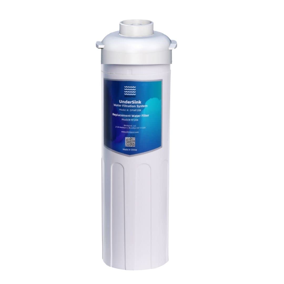 20,000 Gallon Replacement Water Filterpod Cartridge for Drinkpod Under Sink Water System - Clean Drinking Water for Home & Office