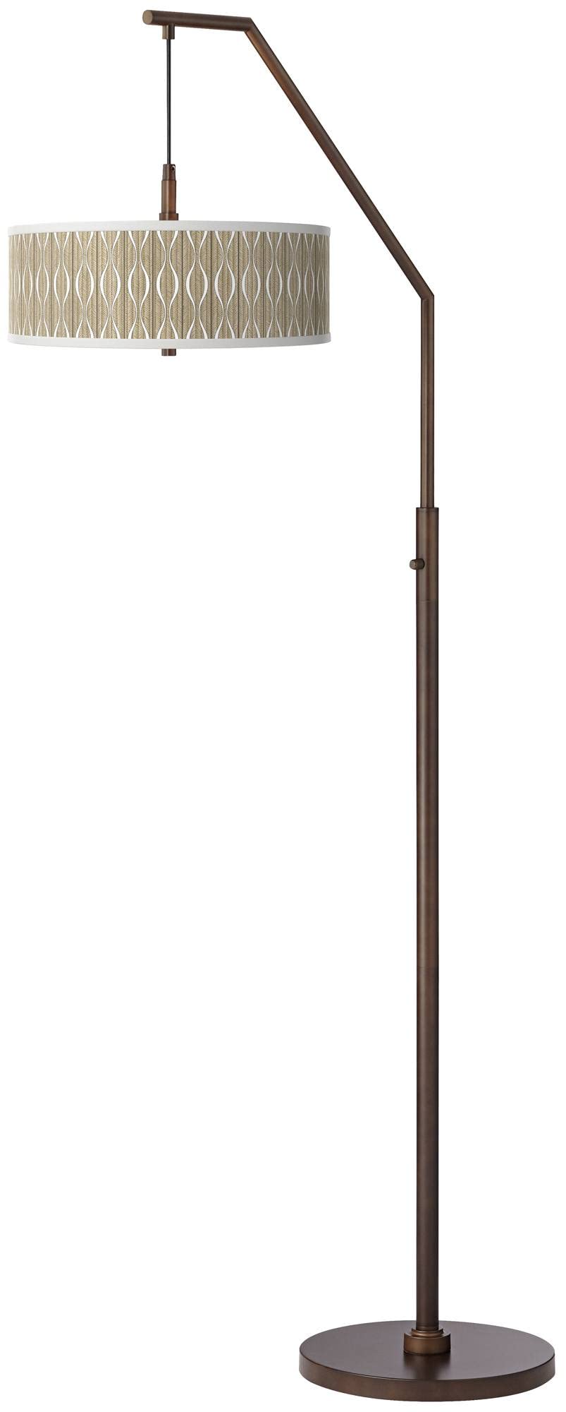 Swell Bronze Downbridge Arc Floor Lamp - Modern Adjustable Standing Light for Living Room, Bedroom & Office - Dimmable LED Reading Light with Remote Control