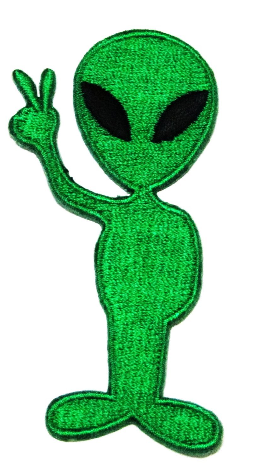Pasee Alien Embroidered Iron-On Patches - Cartoon Appliques for DIY Clothing, Jackets, Backpacks & Costume Design