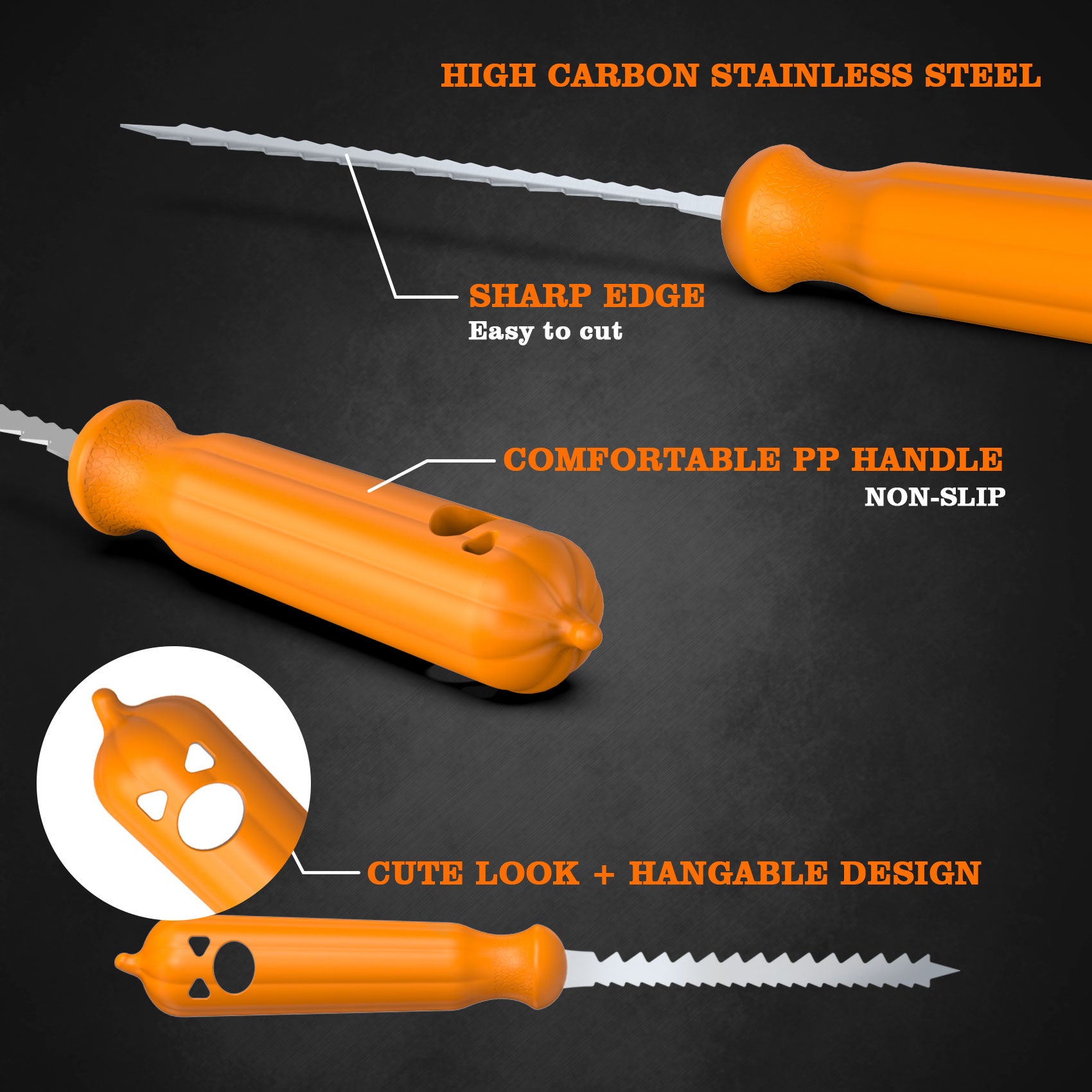Premium Stainless Steel Halloween Pumpkin Carving Kit - 9-Piece Professional Tools Set for Pumpkin Decorating, Carving & Sculpting | Perfect for Halloween Parties, Home Decor & DIY Crafts