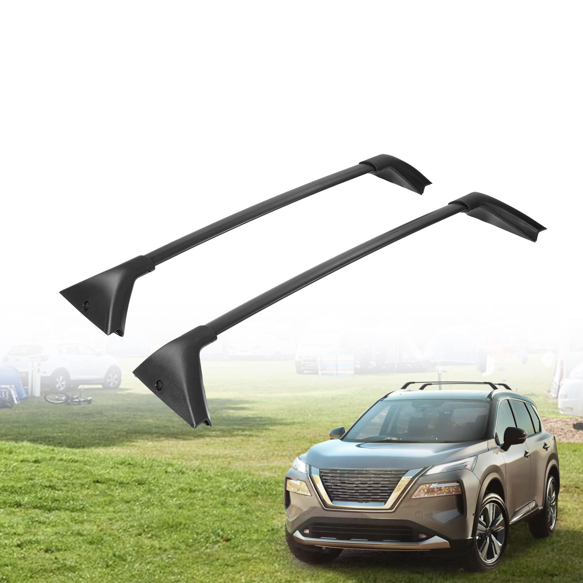 AUXMART Roof Rack Cross Bars for Nissan Rogue 2021-2025 | Heavy Duty 150LBS Capacity | Universal Fit for One-Piece Roof Side Rails | Perfect for Kayak, Canoe, Bicycle & Cargo Carrier | Road Trips & Outdoor Adventures