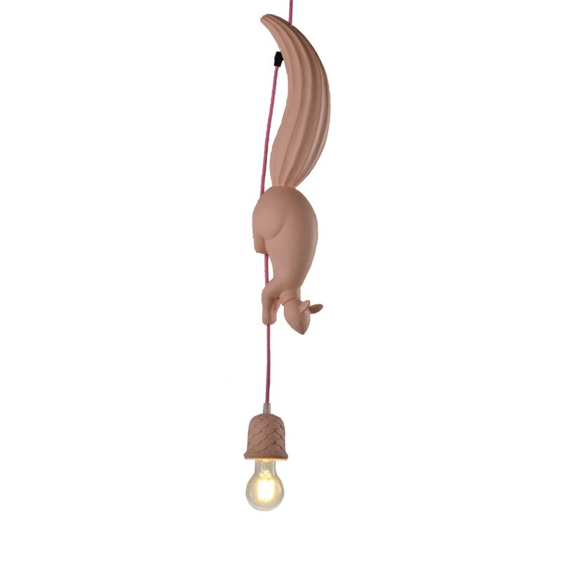 Modern Squirrel Resin Pendant Light - Handcrafted Nature-Inspired Hanging Lamp for Living Room, Bedroom, or Dining Room Decor