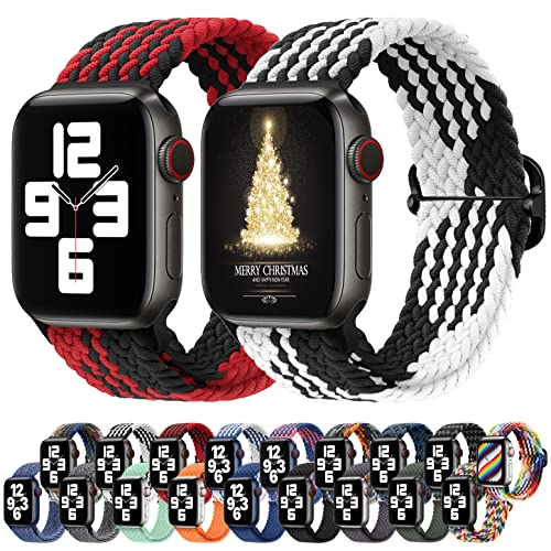 Atenzol Braided Solo Loop Compatible with Apple Watch Bands 38mm 40mm 41mm 42mm 44mm 45mm 49mm - Adjustable Stretchable Sport Wristband for Women & Men - Perfect for iWatch Ultra, Series 8/7/6/SE/5/4/3/2/1 - Ideal for Running, Workouts & Everyday Wear