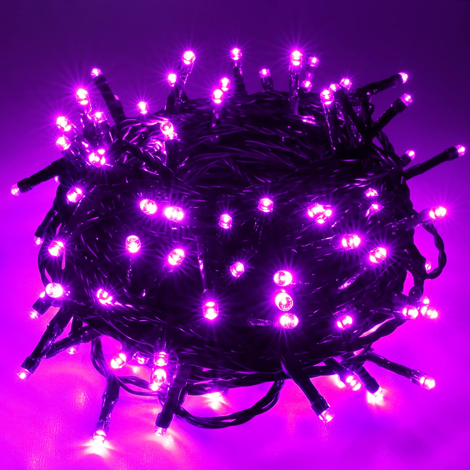 200 LED 66ft Purple Halloween String Lights - Waterproof Outdoor Fairy Lights with 8 Modes for Yard, Patio, Wedding & Party Decorations | Perfect for Halloween, Christmas, Garden, and Indoor Festive Ambiance
