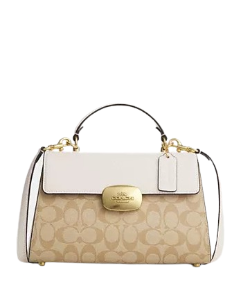 Coach Eliza Top Handle Bag in Signature Canvas - Stylish & Durable Crossbody Purse for Women | Perfect for Work, Travel & Everyday Use