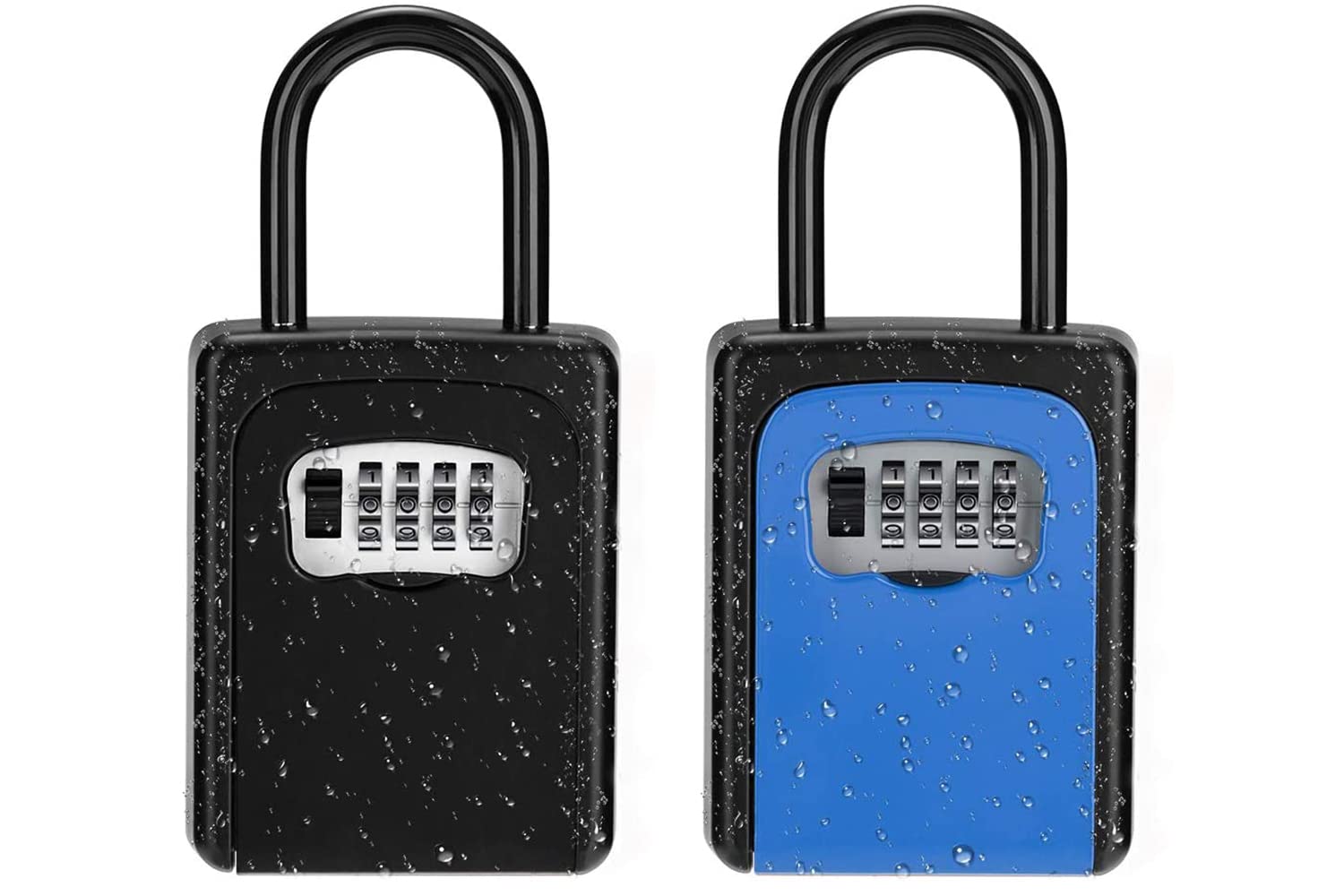 Portable Combination Key Lock Box with Code - Secure Key Storage for Realtors & Contractors - Outdoor Wall or Door Knob Mount - Ideal for Spare Key Access, Vacation Homes & Property Management