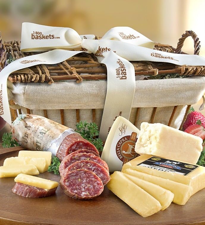 Premium California Wine Country Cheese Gift Basket with Italian Salame, Fine Wine & Artisan Cheese - Gourmet Food Gift Set for Charcuterie Board | Perfect for Holiday Gifts, Wine Pairings & Dinner Parties