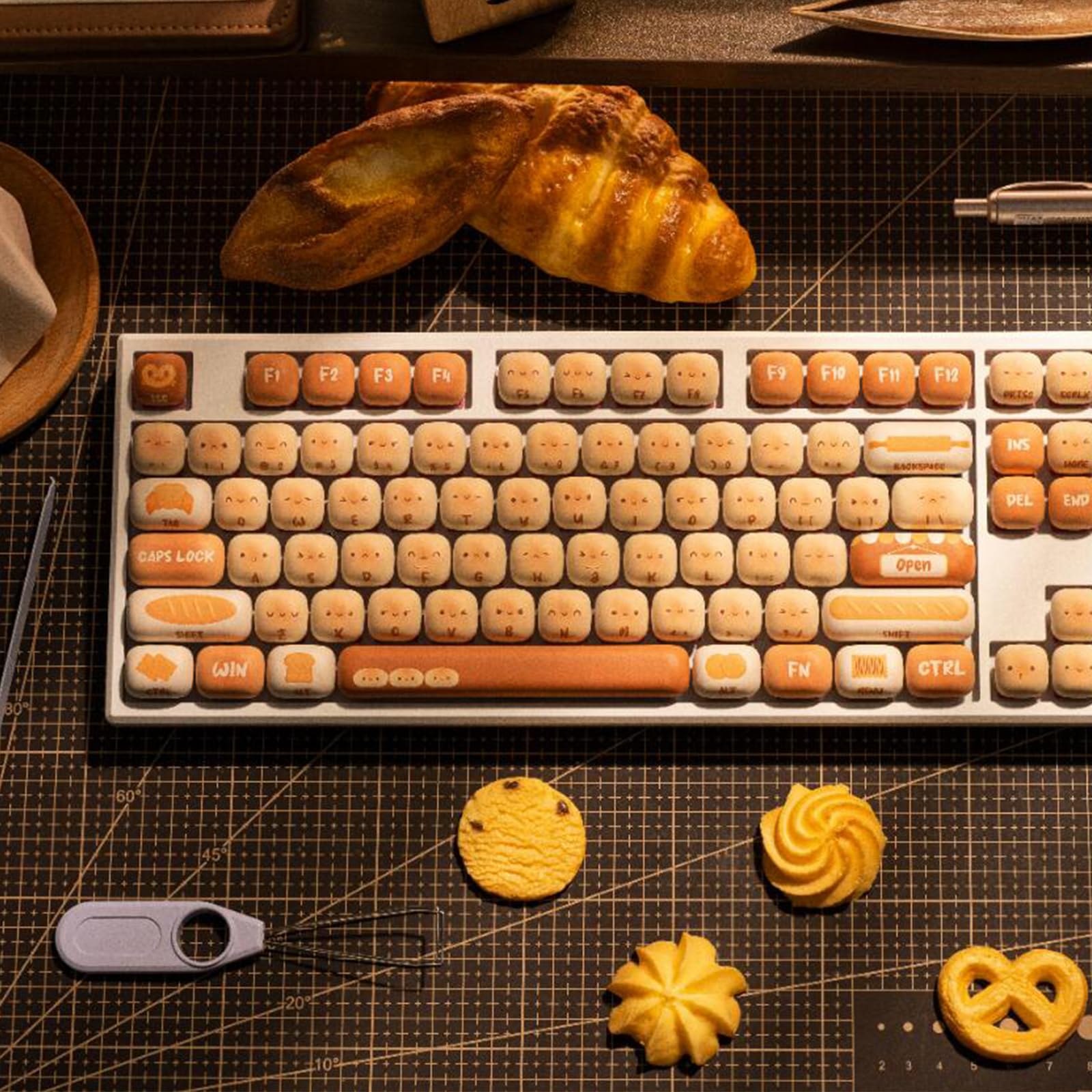 AKKO x MG108B Bun Wonderland Hot-Swappable Mechanical Gaming Keyboard - 108 Key Multi-Mode (Wired/Bluetooth/2.4G) with PBT Dye-Sub MOG Profile Keycaps, Pre-Lubed Piano Switch - Perfect for PC Gaming, Office Work & Typing Enthusiasts