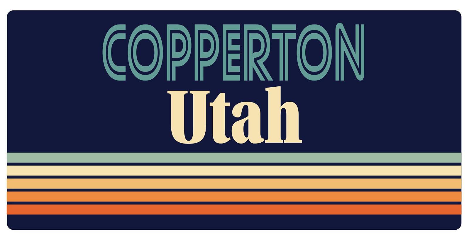 Vintage Retro Design Copperton Utah 5 x 2.5-Inch Refrigerator Magnet - Perfect for Fridge, Office, Home Decor & Souvenir Collecting