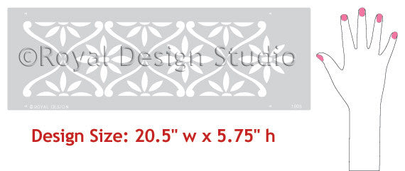 Daisy Chain Wall Stencil Border - Reusable DIY Painting Template for Nursery, Bedroom & Home Decor - Perfect for Accent Walls, Murals & Creative Wall Art Projects