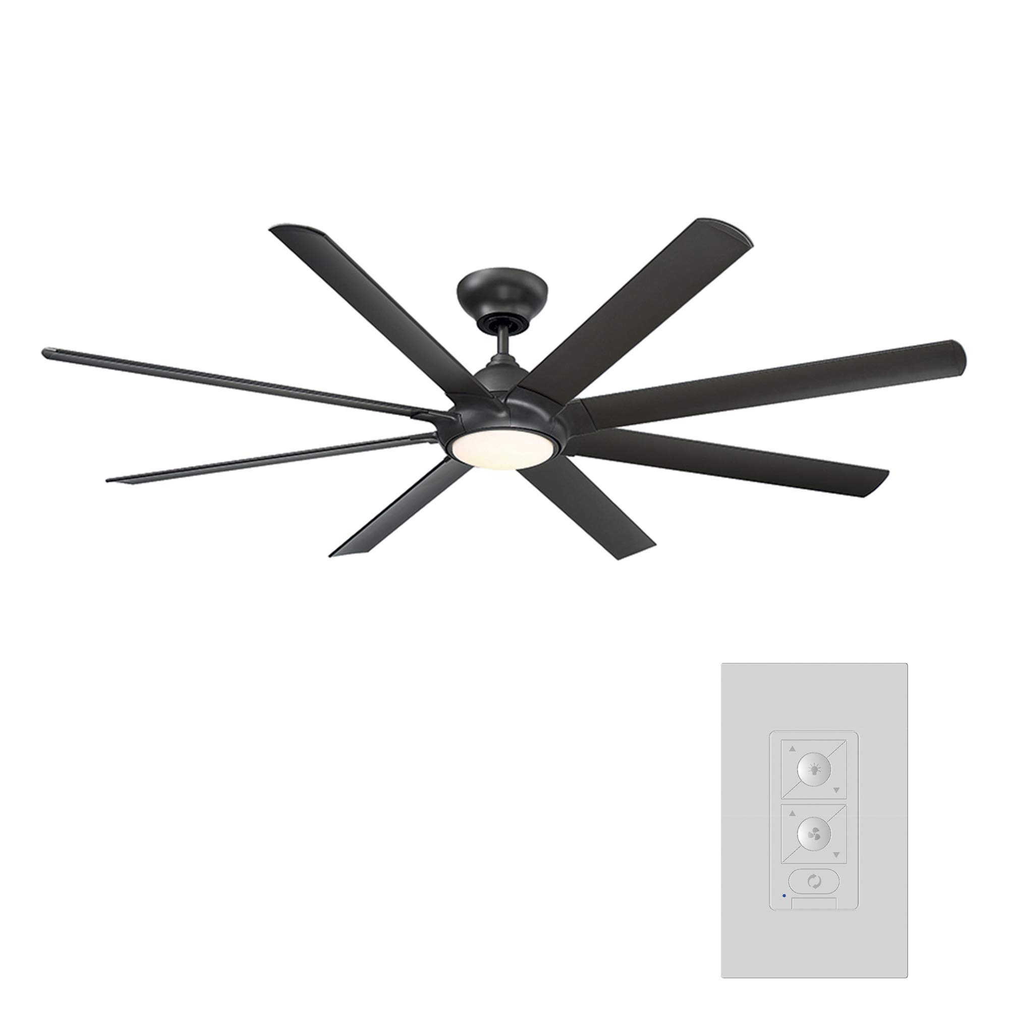 80in Hydra Smart Ceiling Fan with 3500K LED Light Kit, Bronze - Alexa, Google Assistant, Samsung Things, iOS/Android App Compatible for Indoor and Outdoor Use in Living Rooms, Patios, and Bedrooms