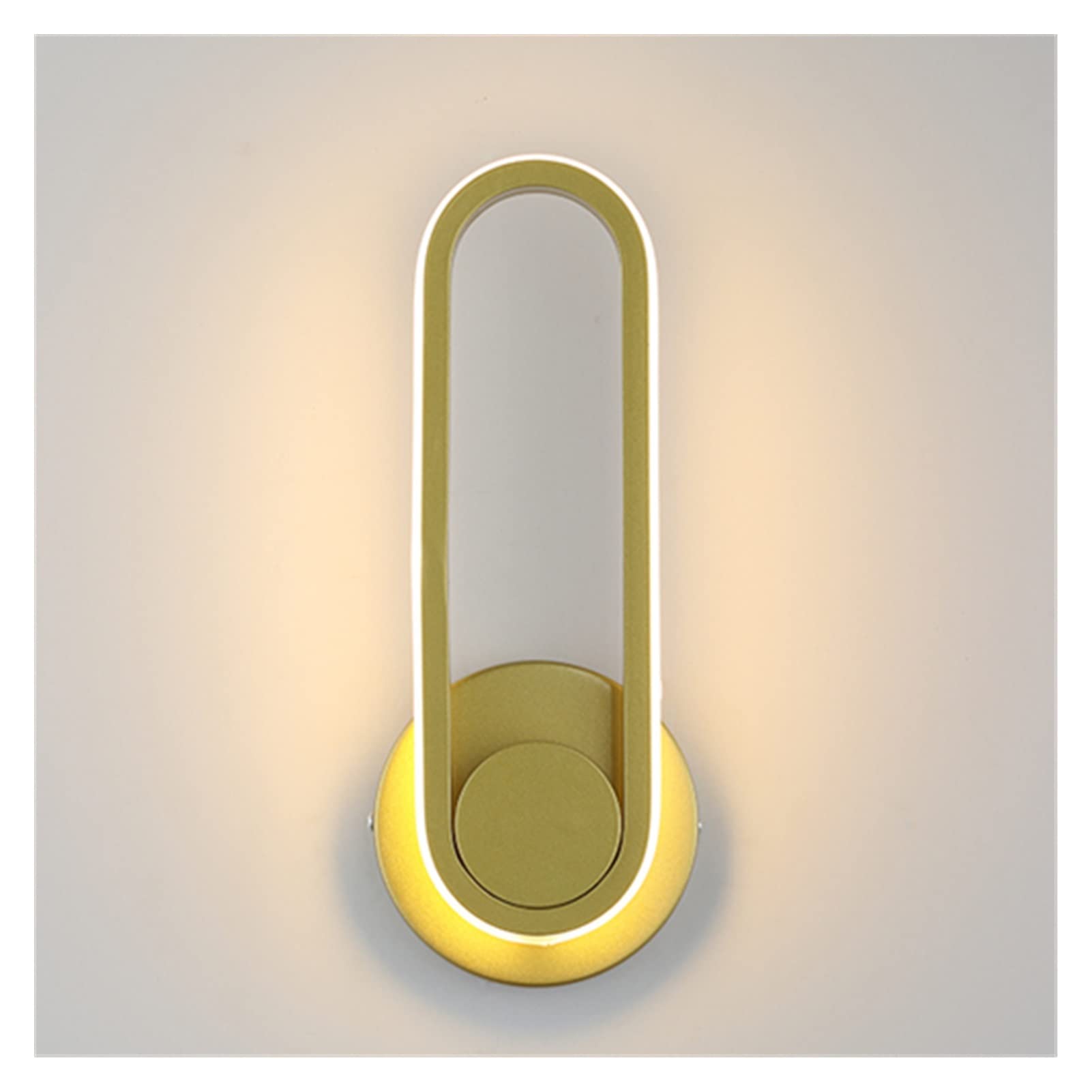 Modern LED Wall Lamp 330° Rotatable - 12W AC96V-260V Black Bedroom Sconce Light, Dimmable Candle Style Fixture for Bedside, Hallway & Indoor Decoration (4000K Warm White, Gold Finish) - Perfect for Cozy Bedrooms, Elegant Living Rooms & Hotel Lighting