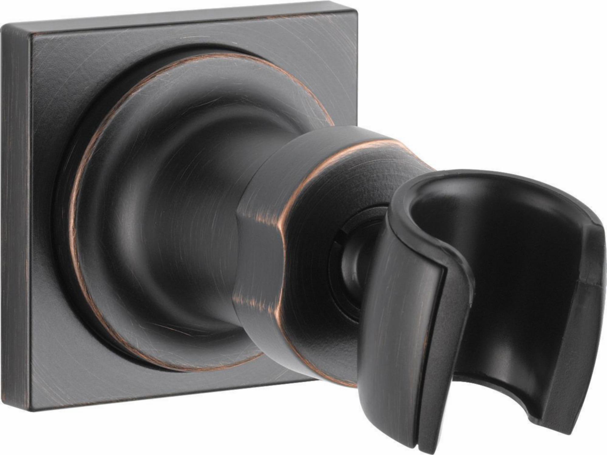 Delta U4010 RB PK Adjustable Square Wall Mount Hand Shower Holder in Venetian Bronze - Perfect for Bathroom, Shower, and Spa Renovations
