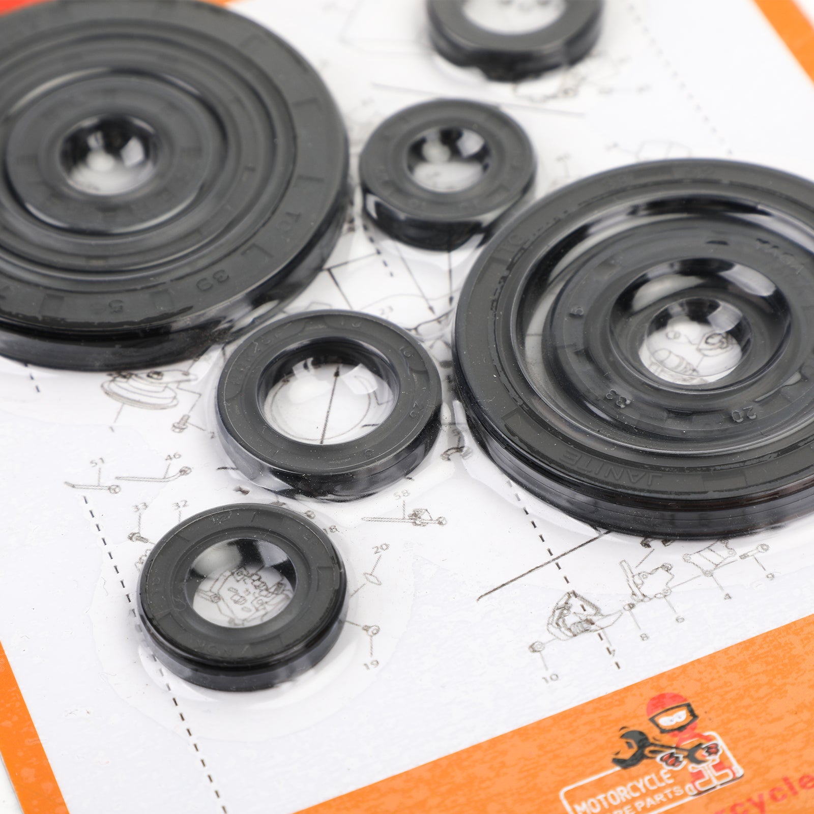 10-Piece Engine Oil Seal Kit Set Compatible with Honda CRF250R (2004-2009) & CRF250X (2004-2017) - Replacement Seals for Motorcycle Engine Maintenance & Repair