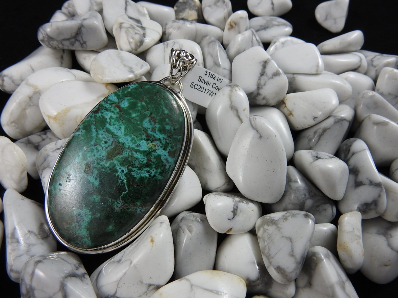 Chrysocolla Sterling Silver Pendant - Natural Gemstone Jewelry for Women, Handmade Necklace for Spiritual Healing & Energy Balance | Perfect for Meditation, Yoga & Everyday Wear