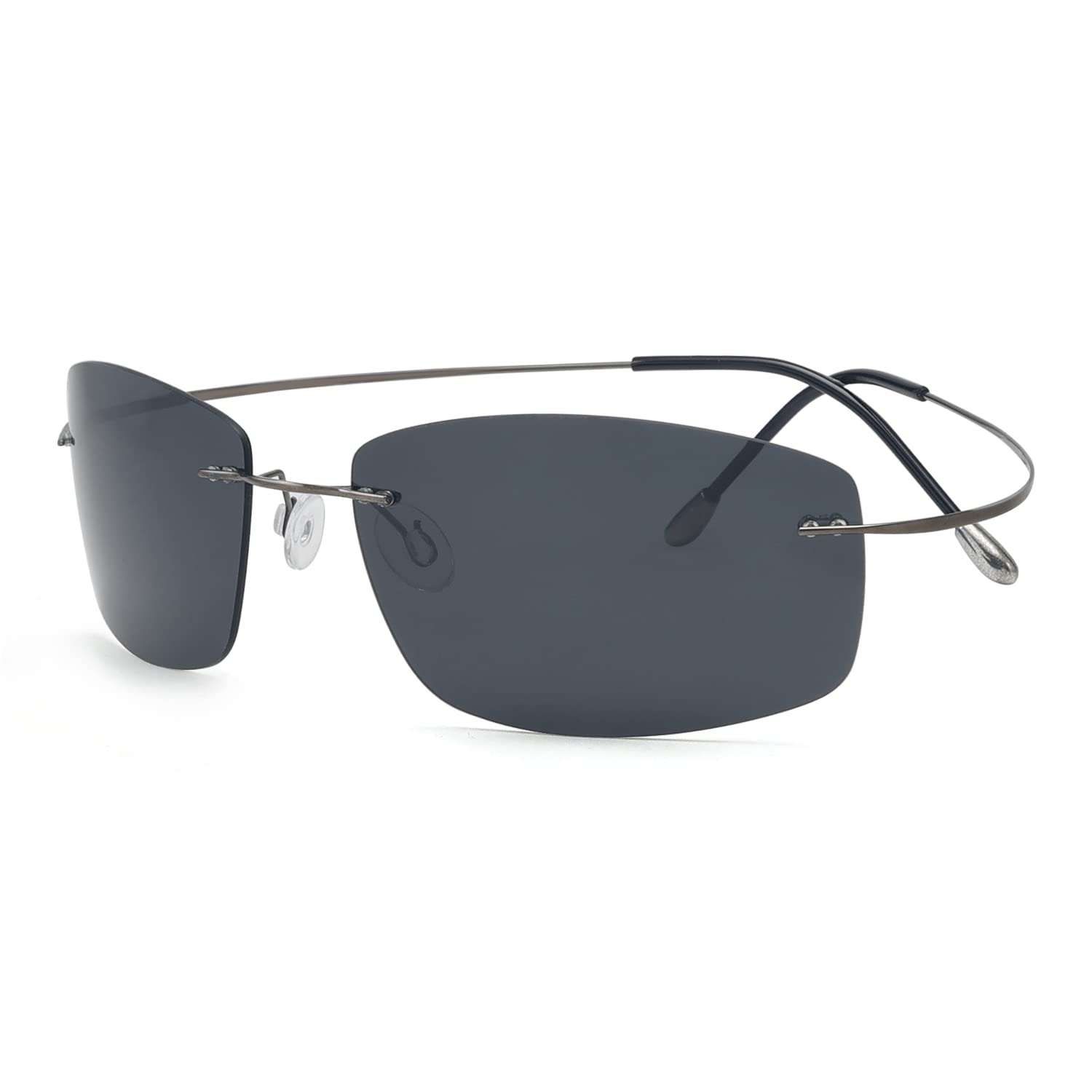 Eyekepper Rimless Titanium Frame Polarized Sunglasses - UV400 Protection, Lightweight & Durable - Perfect for Driving, Fishing & Outdoor Activities
