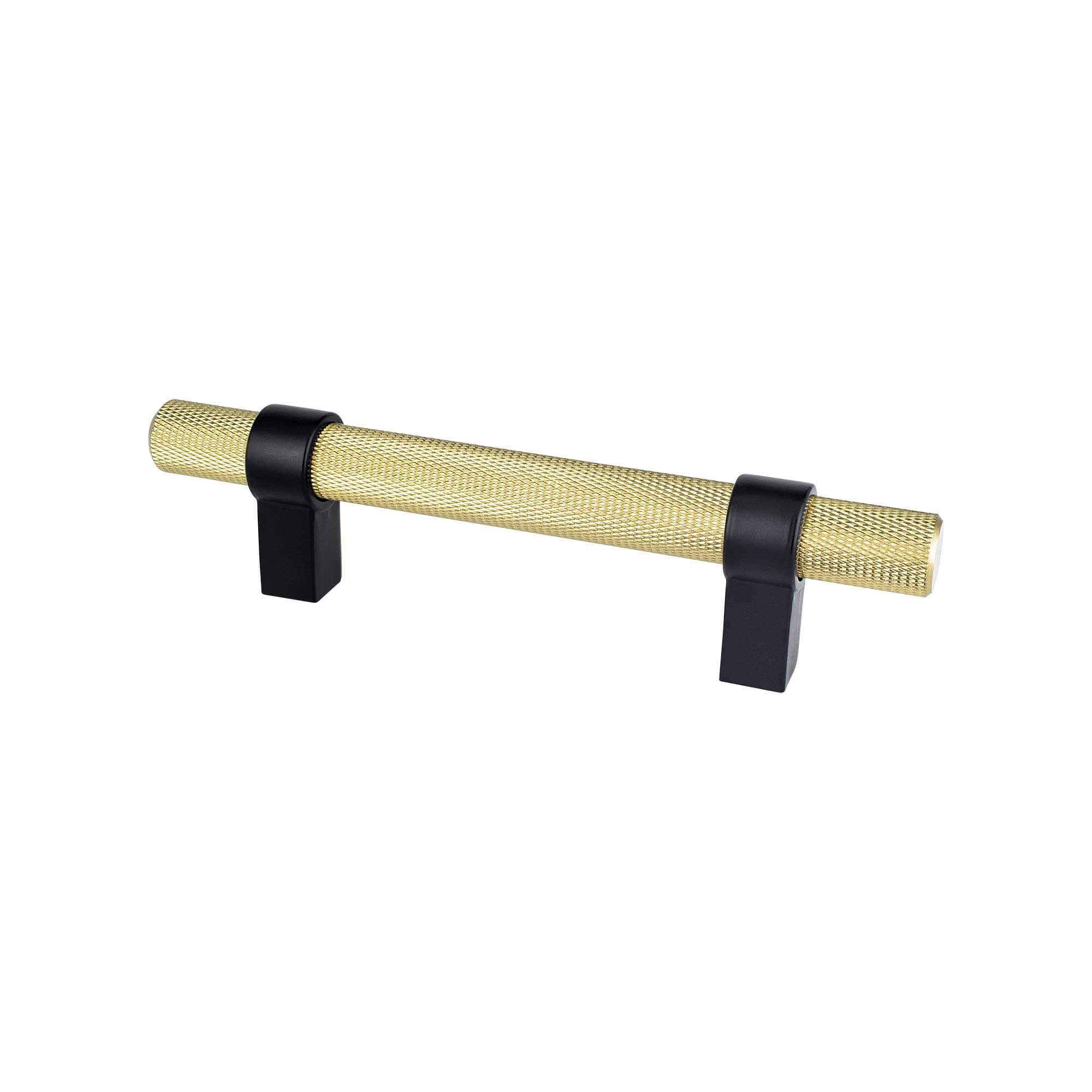 Premium Knurled Prelude Champagne Bronze & Matte Black Cabinet Knobs and Pulls - Elegant Hardware for Kitchen, Bathroom, and Furniture Upgrades