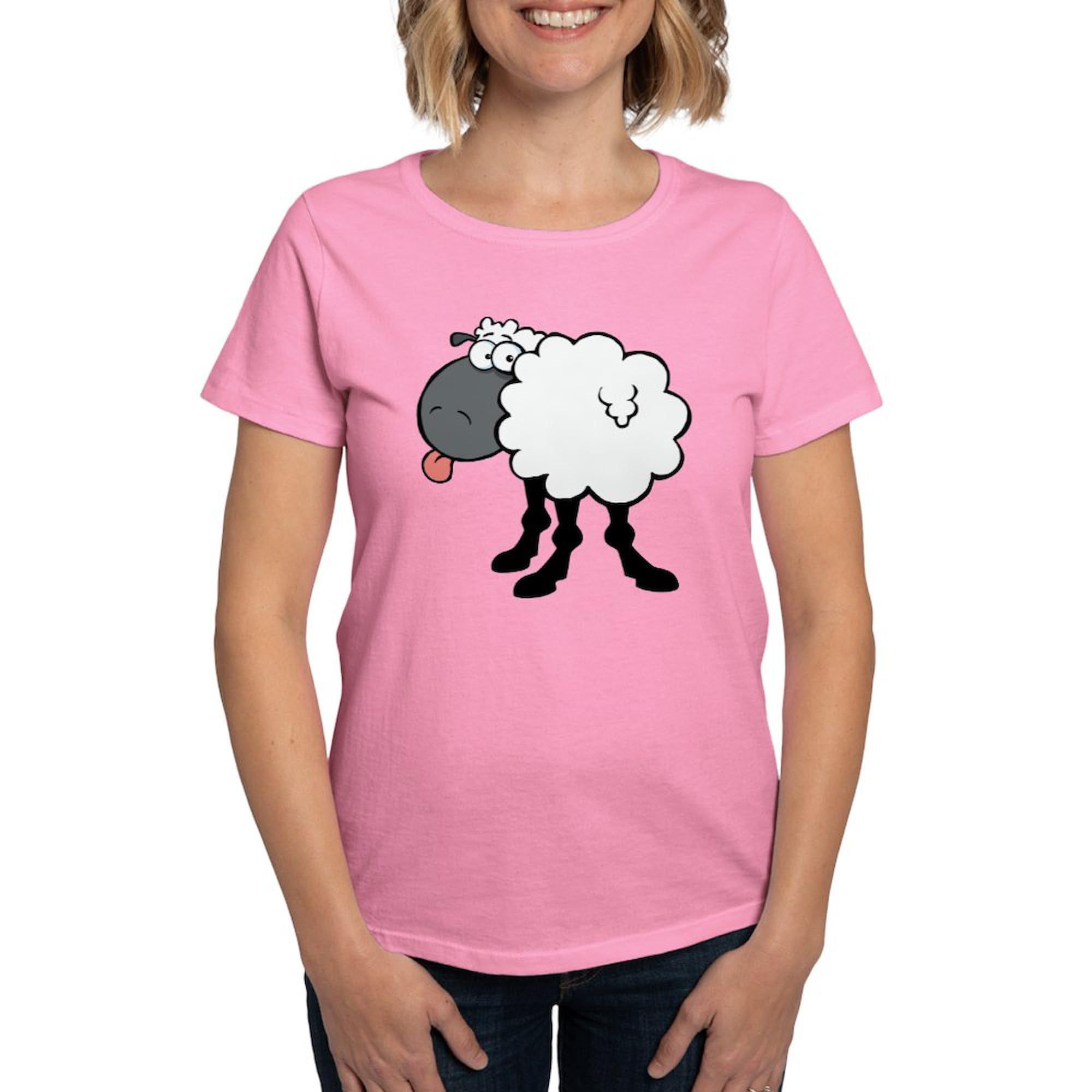 Sheep Women's Dark Cotton T-Shirt - Soft & Comfortable Casual Tee for Everyday Wear | Perfect for Outings, Work, and Relaxing