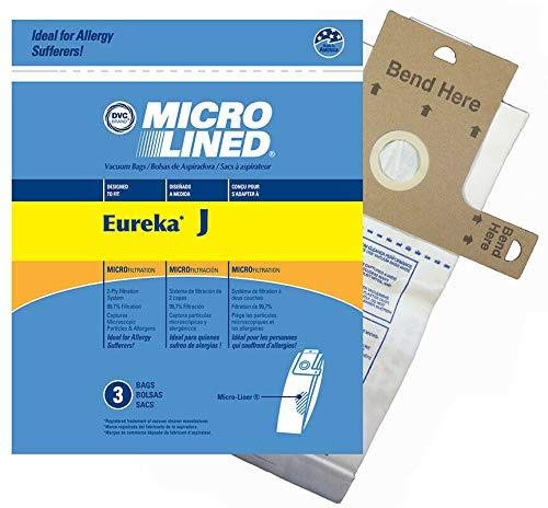 DVC Eureka Style J 61515C Micro Allergen Vacuum Cleaner Bags - 75 Pack | Made in USA | HEPA Filtration for Dust Mites, Pet Dander & Allergens | Ideal for Allergy Sufferers & Pet Owners