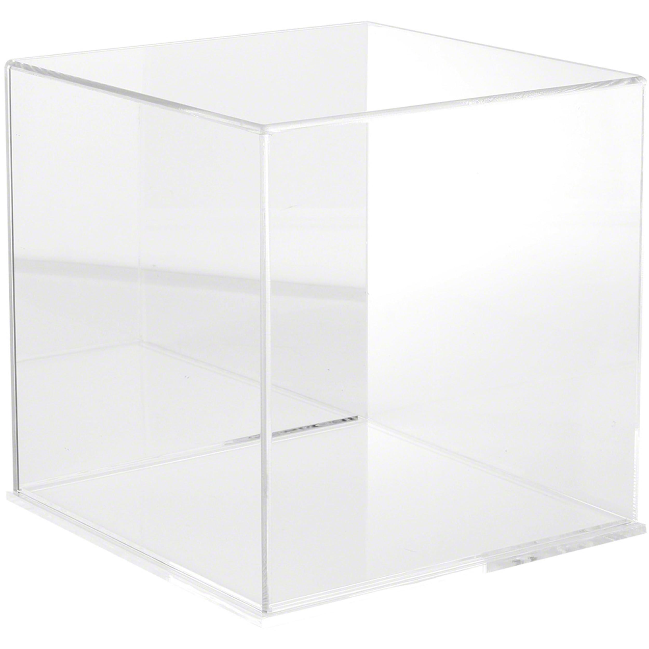 Plymor 12x12x12 Inch Clear Acrylic Display Case with Mirror Back & Base - Perfect for Collectibles, Jewelry, and Retail Product Showcase