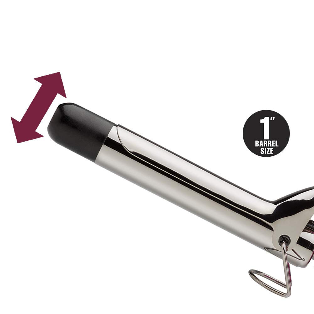 Professional Pink Titanium Curling Iron 1 Inch - Hot Tools Salon-Grade Hair Wand for Long Lasting Curls & Waves - Perfect for Home Styling, Weddings & Special Occasions