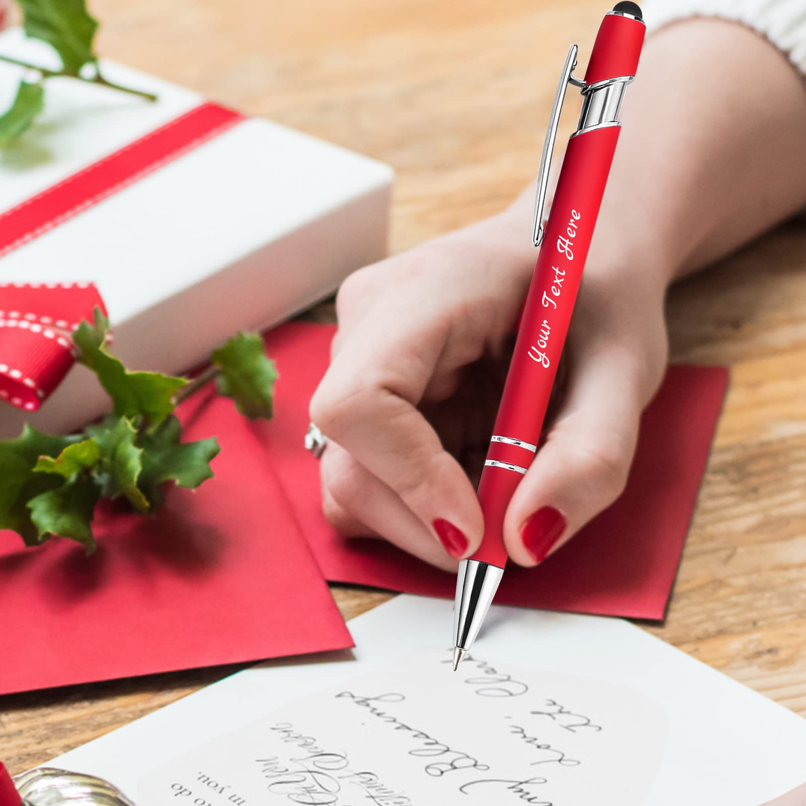 500 Bulk Custom Engraved Pens - Personalized Ballpoint Pens with Stylus Tip, Retractable Multi-Color Barrel & Black Ink - Ideal for Business Writing, Graduation Gifts, Journaling & Official Signatures