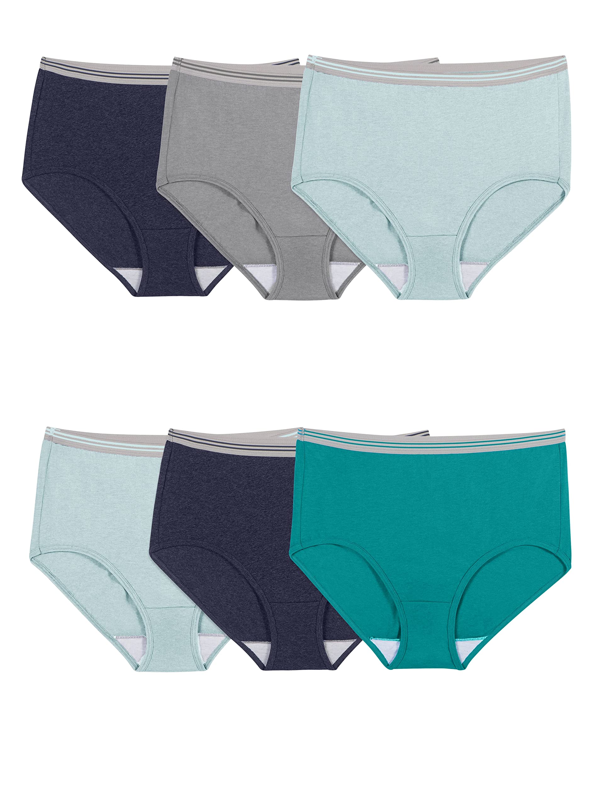 Fruit of the Loom Women's Plus Size Cotton Underwear Briefs - Soft Comfort Fit Assorted Colors (Pack of 10) | Perfect for Everyday Wear & Comfort