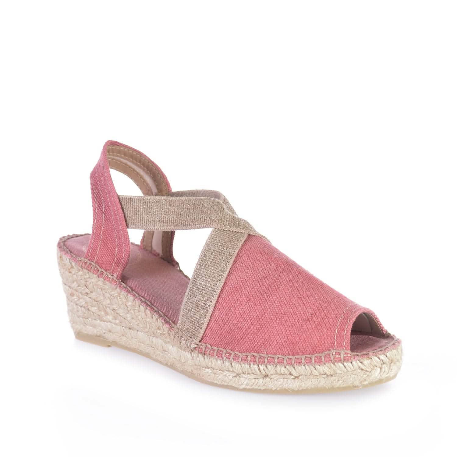 Women's Plain Canvas Wedge Espadrille Shoes - Breda V Comfortable Summer Casual Flats for Beach, Vacation & Everyday Wear