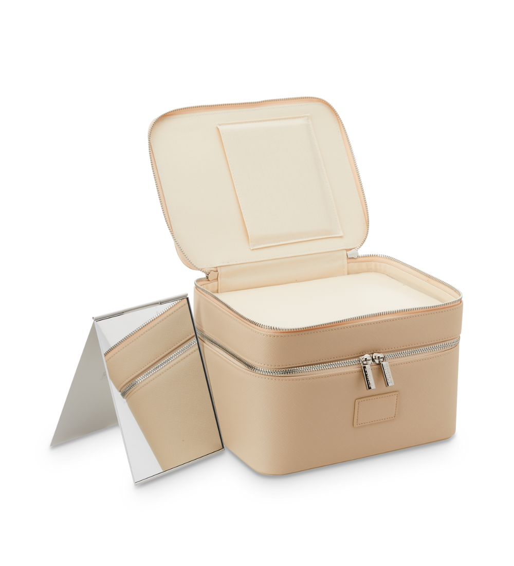 Duo Vanity Case - Travel Makeup Organizer with Mirror, Perfect for Women's Cosmetic Storage & On-the-Go Beauty Essentials | Ideal for Home, Office & Vacation Use