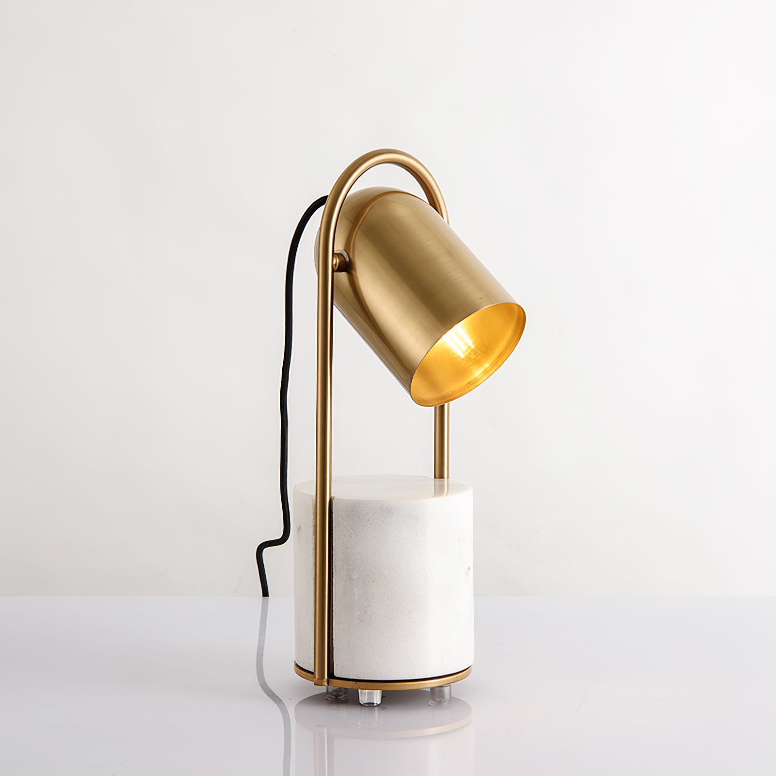 Modern Canister Table Lamp - Adjustable LED Desk Light for Home Office, Bedroom & Living Room - Stylish Nightstand Lamp with Dimmable Warm White Light for Reading & Relaxing