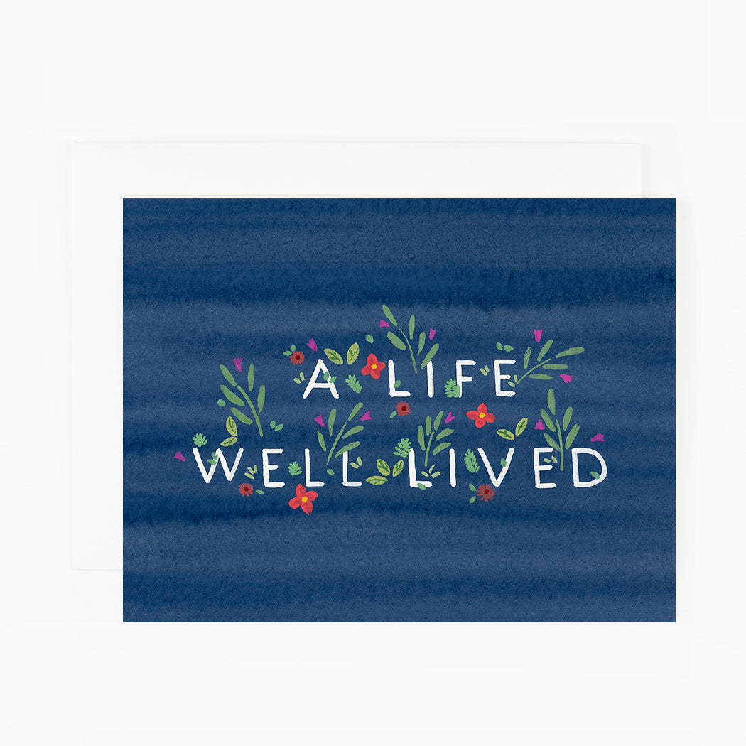 A Life Well Lived Greeting Card - Thoughtful Blank Note Cards for Birthdays, Anniversaries & Special Occasions - Perfect for Expressing Heartfelt Wishes
