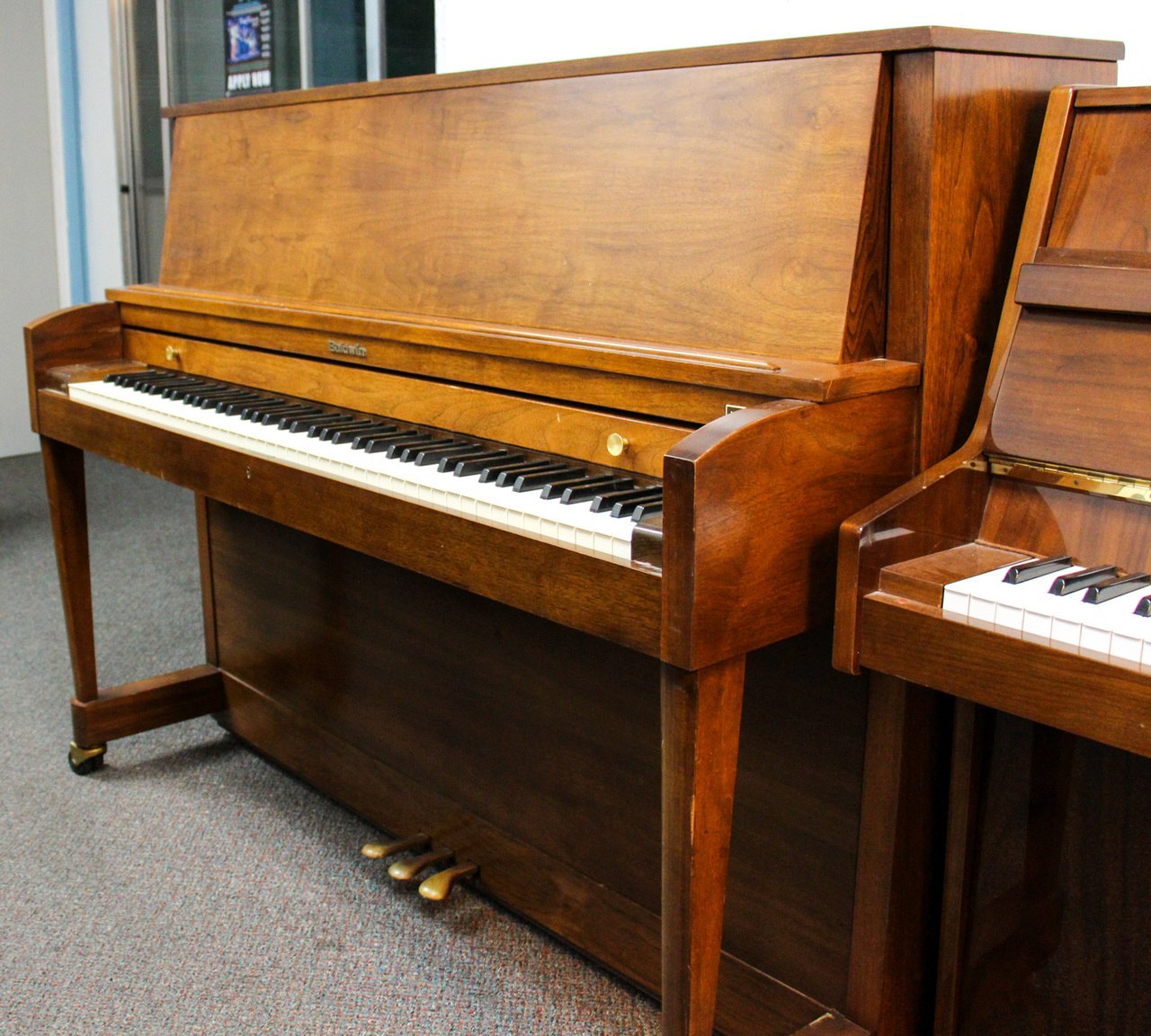 Baldwin 243 Upright Piano in Dark Walnut Finish - Perfect for Home, Studio & Conservatory Use