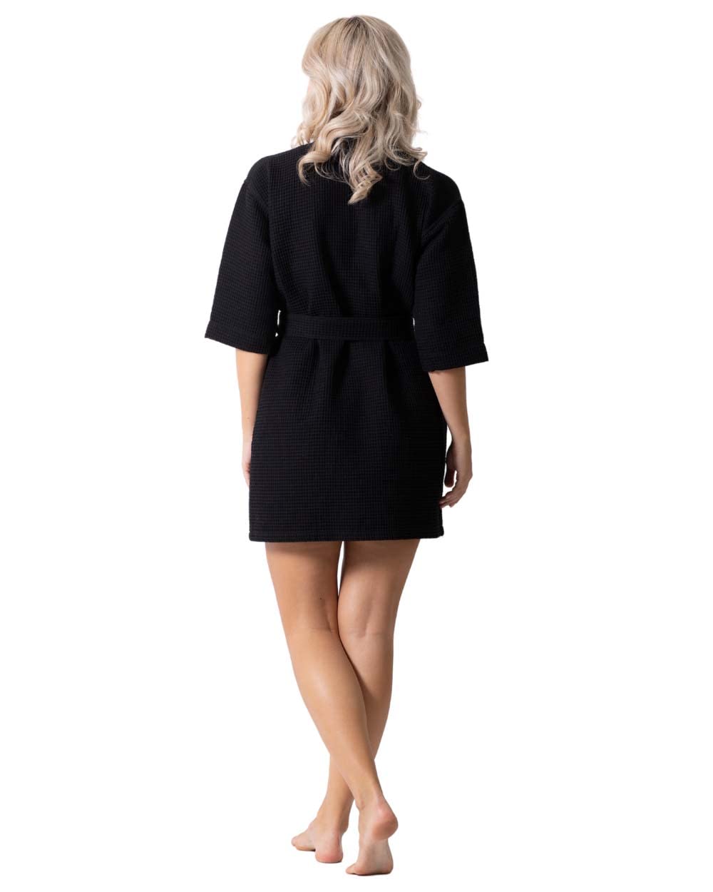 Turkish Linen Lightweight Waffle Knit Kimono Robe for Women - Quick Dry, Soft & Breathable - Perfect for Spa, Bridesmaids, Beach Cover-Up & Lounge Wear