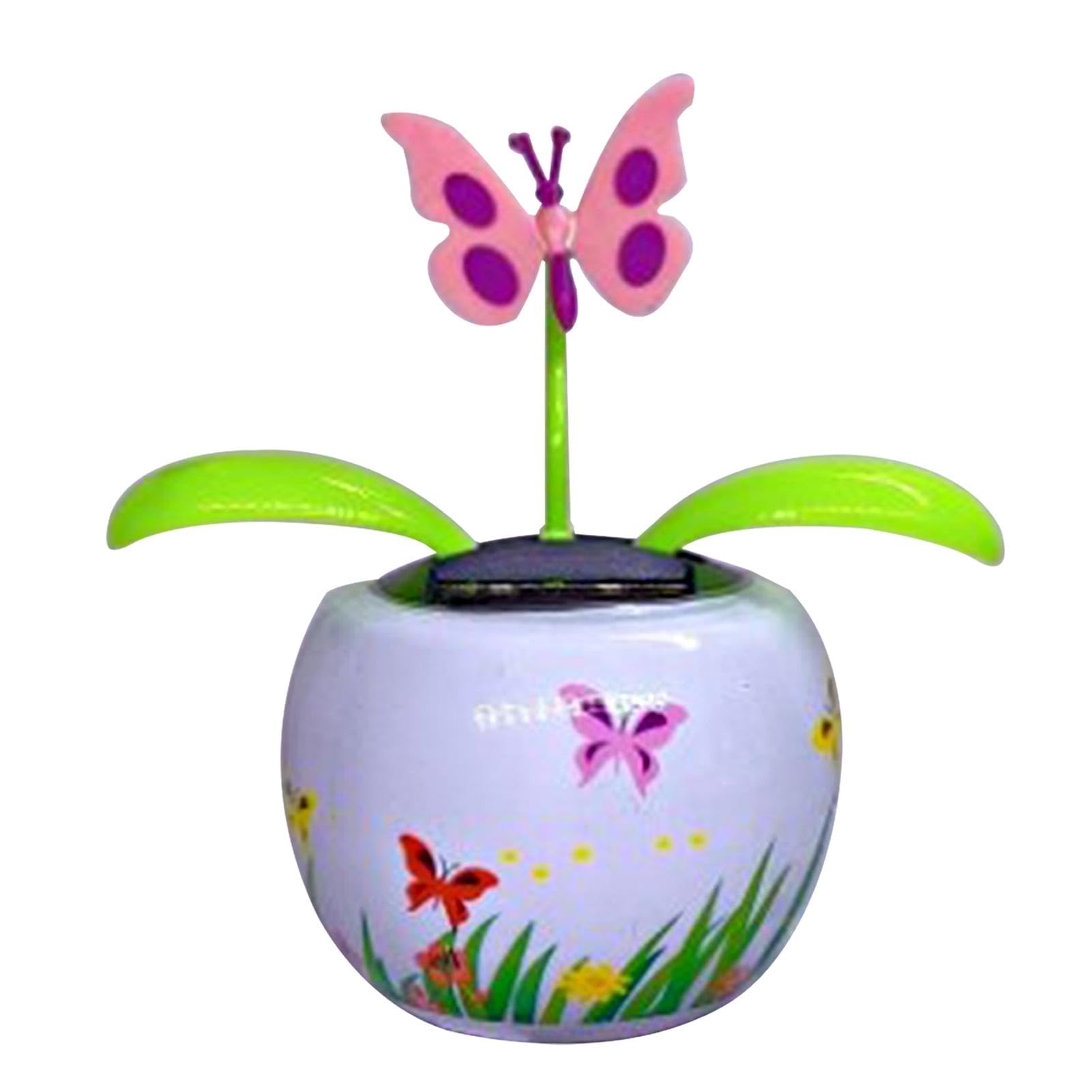 Solar Powered Dancing Flower Figure - Wobbling Solar Flower for Car, Home, or Office Decoration - Dashboard Decor with Fun Motion for Gifts & Relaxation