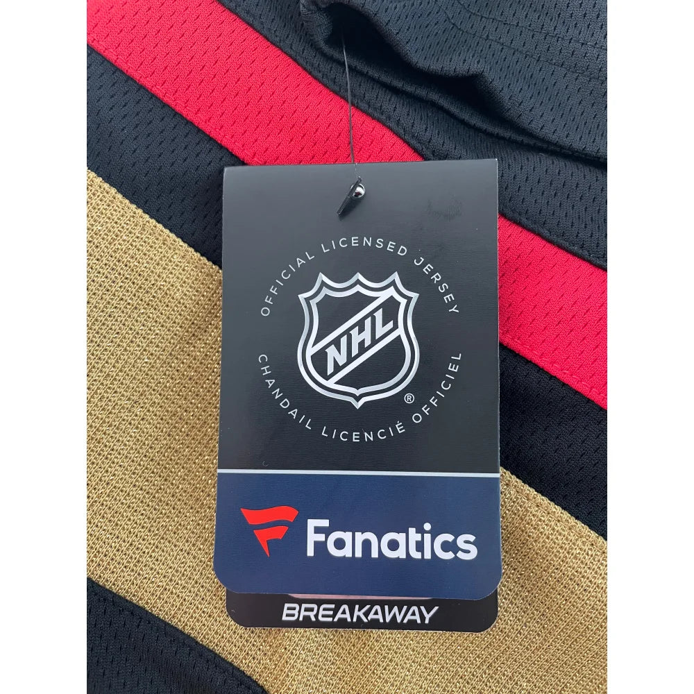 Vegas Golden Knights Men's Black Reverse Retro 2.0 Breakaway Hockey Jersey - Official Fanatics Branded NHL Player Jersey for Games, Parties & Fan Events