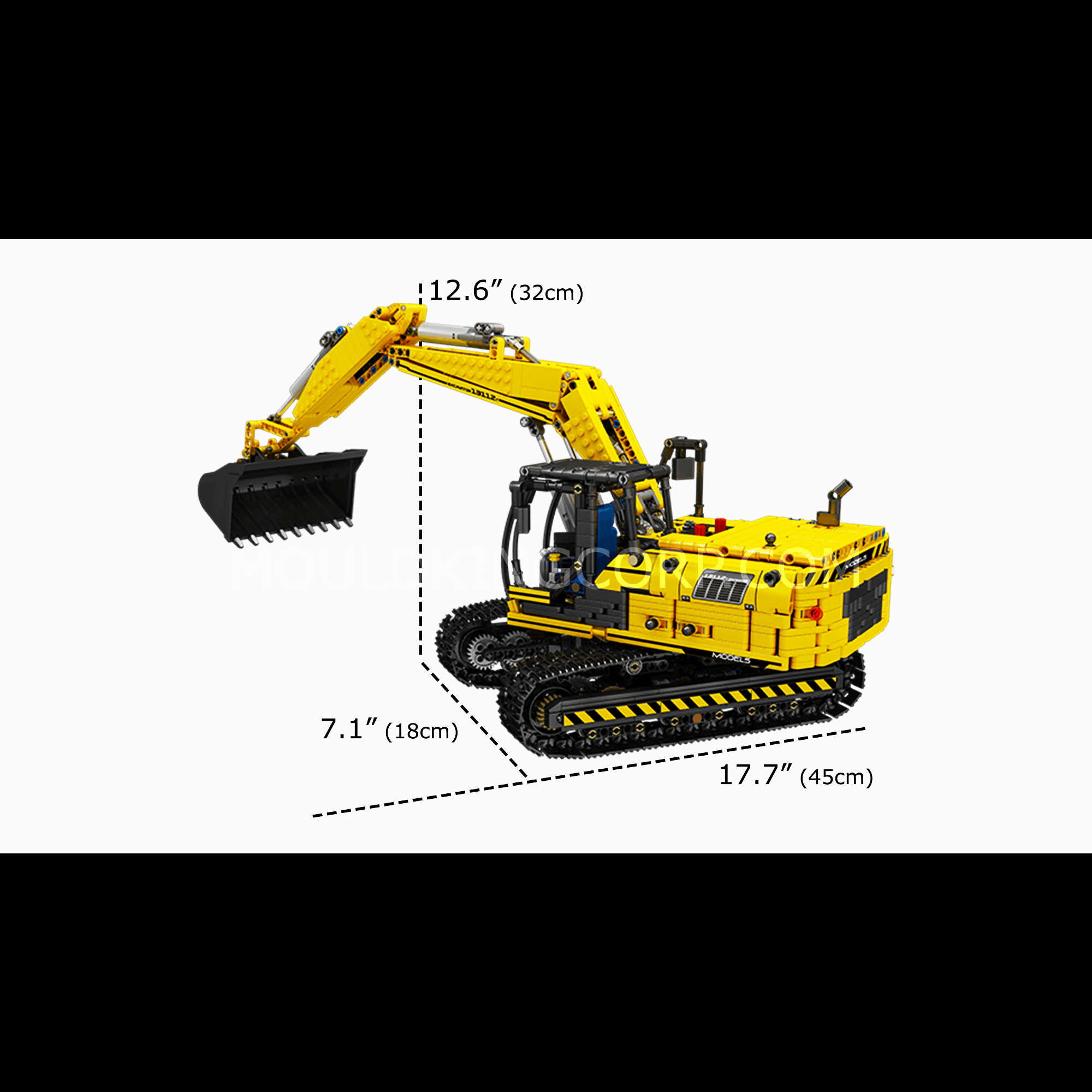 MOULD KING 17032/17033 Technic Excavator Building Kit - 1,828 Piece Construction Toy Set for Adults & Kids | STEM Educational Model, DIY Engineering Project, Birthday Gift Idea for Boys & Girls | Playtime, Classroom Learning, Collector's Display