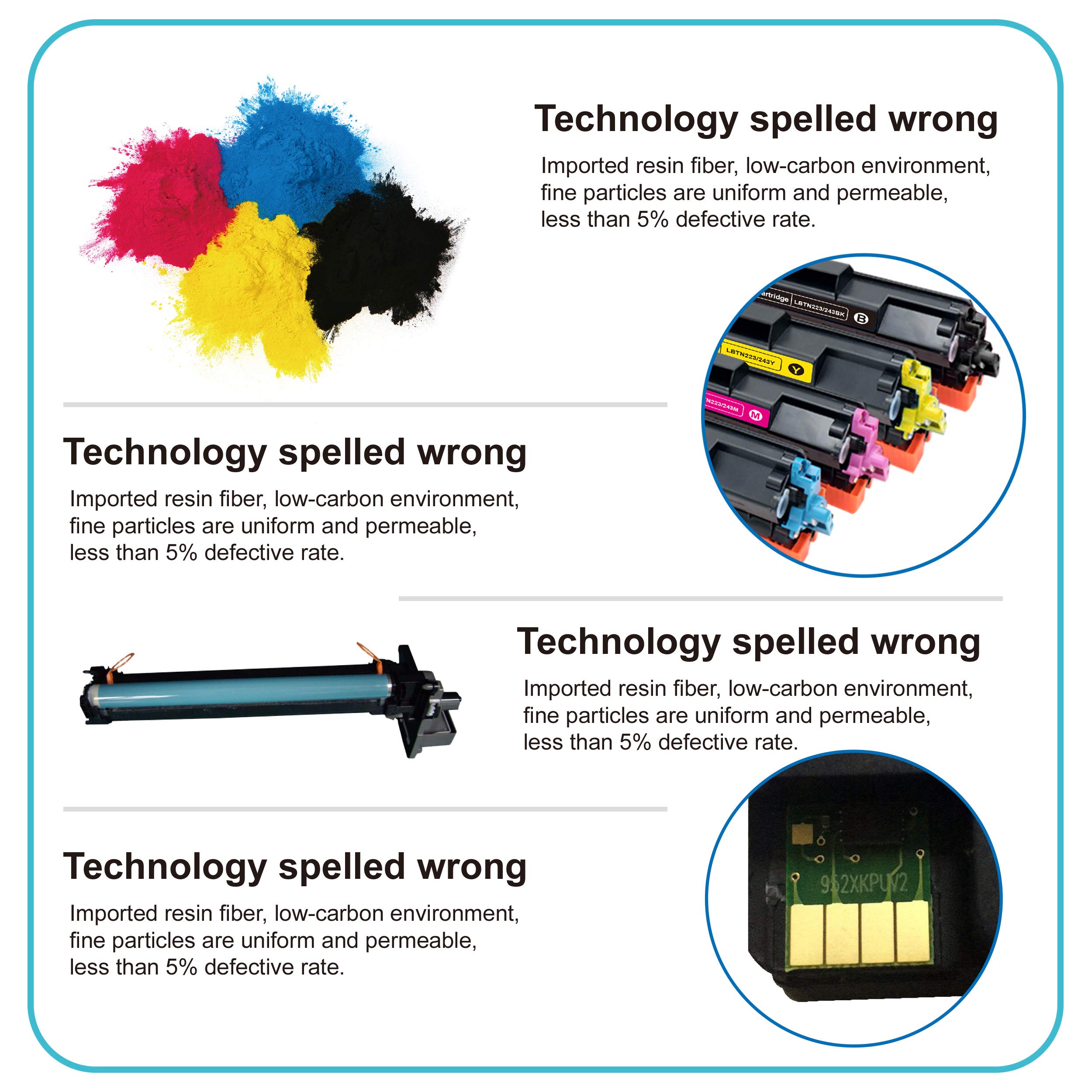 Brother TN660 Toner Cartridge - 4 Black Set for HL-L2300D Printers - Home & Office Use