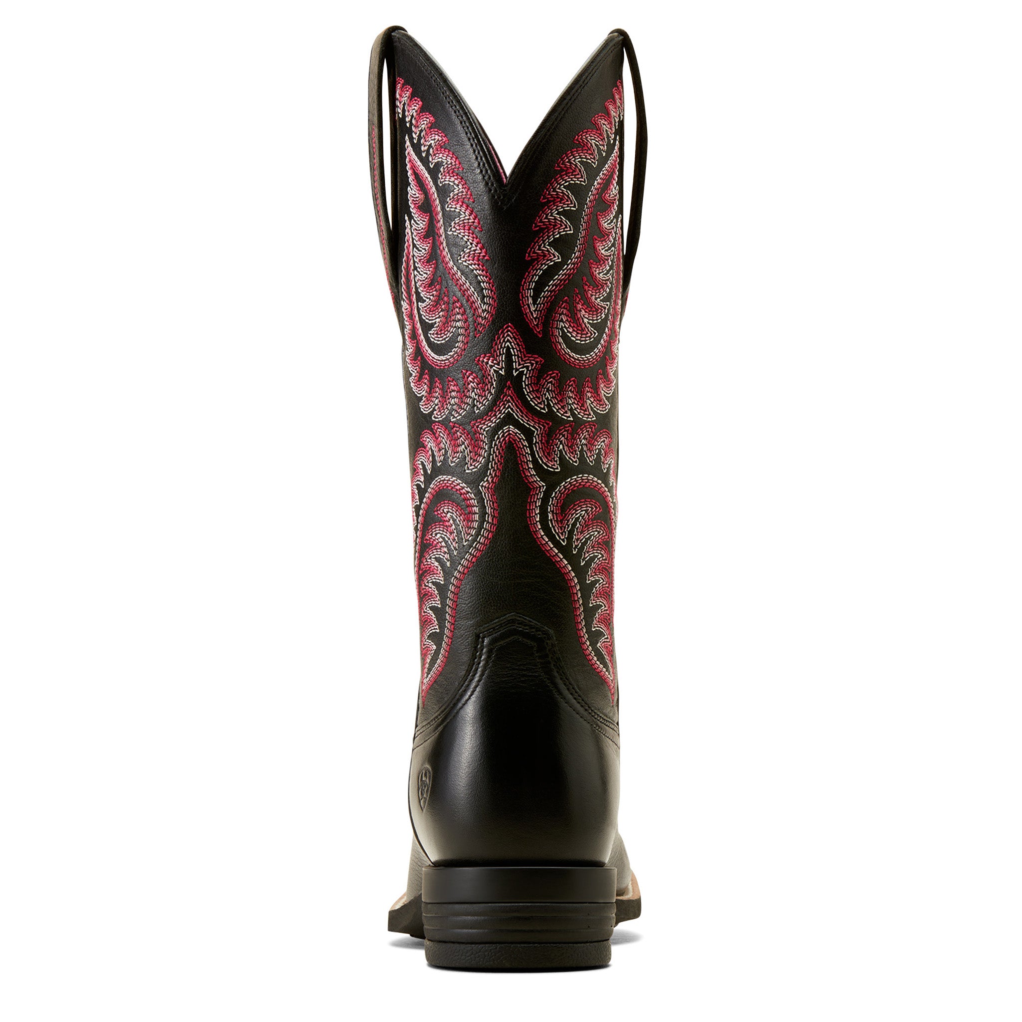 Ariat Women's Cattle Caite Stretchfit Western Boots - Black & Maroon Cowgirl Boots for Riding, Work & Country Fashion