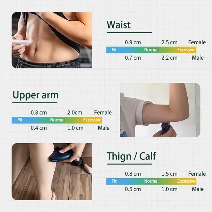 Smart Body Fat & Muscle Analyzer - Handheld Body Composition Monitor with Bluetooth App for iOS/Android - Track Fitness Progress for Home Gym & Weight Loss